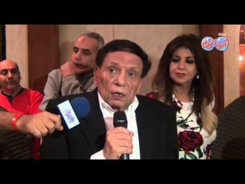 ياسر رزق يستقبل وفد فنانين مصر وعلى رأسهم الزعيم عادل أمام 