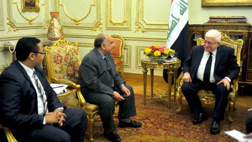 ​الرئيس العراقي خلال حواره مع الأخبار - تصوير: محمد عبد الفتاح