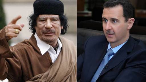بشار الأسد و القذافي