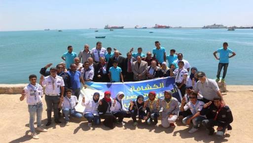 الكشافة البحرية تحتفل بأعياد سيناء