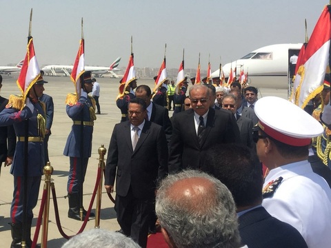 شريف إسماعيل يستقبل رئيس الوزراء اليمني