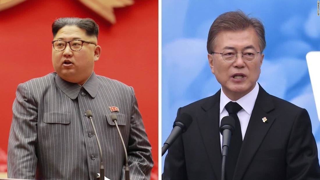 الرئيس الكوري الجنوبي والزعيم الكوري الشمالي