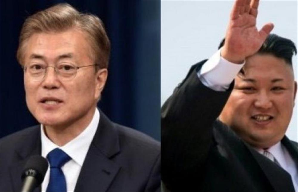 الزعيمان الكوري الشمالي والجنوبي