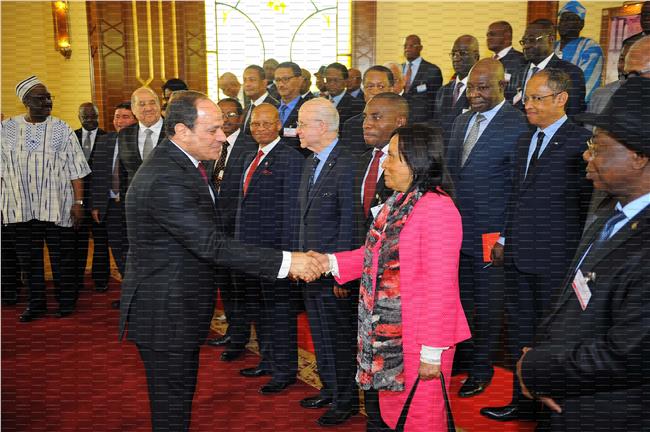 الرئيس السيسي يستقبل رؤساء المحاكم الدستورية والعليا الأفارقة