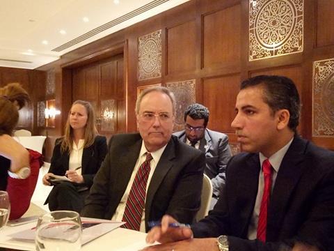القائم بأعمال السفير الامريكي خلال مؤتمر صحفي بالاسكندرية