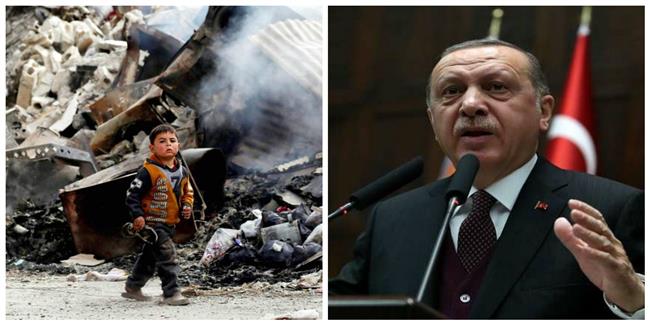 الرئيس التركي وطفل سوري