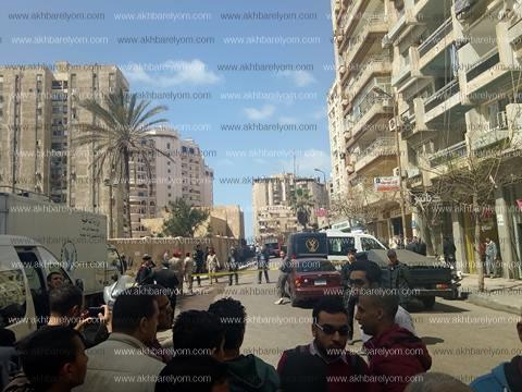 موقع الحادث الإرهابي بالإسكندرية