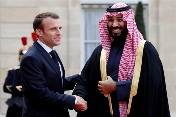  ولي العهد السعودي والرئيس الفرنسي