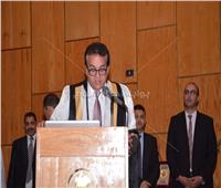 وزير التعليم العالي والبحث العلمي خلال مشاركته فى فعاليات احتفال جامعة أسيوط بـ"عيد العلم" 