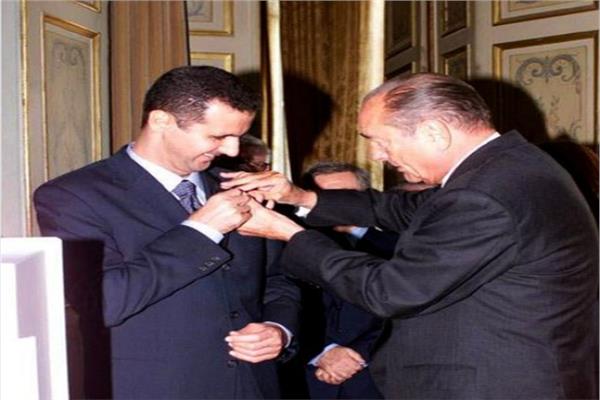 جان شيراك وبشار الأسد