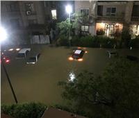 المطر في القاهرة الجديدة أمس