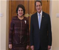 السفيرة مي طه خليل مع الرئيس القبرصي