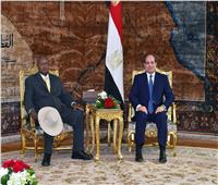 الرئيس عبد الفتاح السيسي ونظيره الأوغندي
