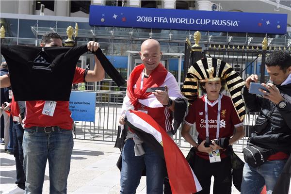 روسيا 2018| الصور الأولى لمشجعي مصر وأورجواي