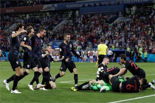 فرحة لاعبي كرواتيا بالفوز