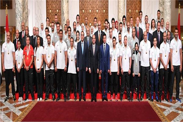 الرئيس يكرم أبطال مصر في دورة ألعاب البحر المتوسط  