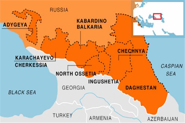 خريطة تظهر جمهورية داغستان