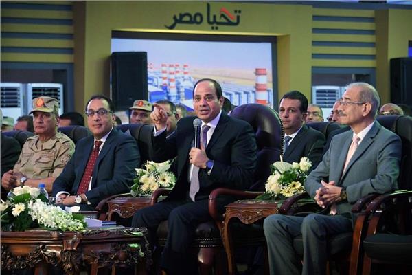 الرئيس السيسي خلال افتتاح مشروعات قطاع الكهرباء 