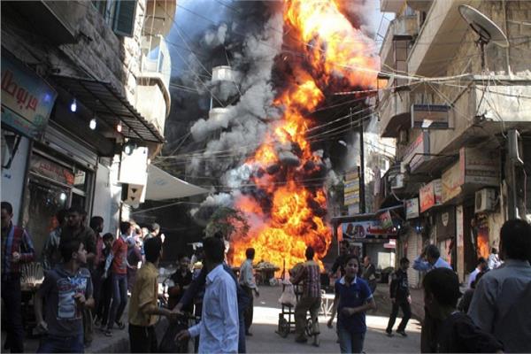  انفجار مستودع أسلحة بإدلب السورية 