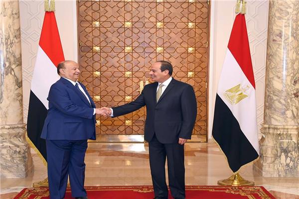 الرئيس عبد الفتاح السيسي ونظيره اليمني