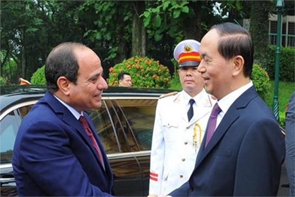 الرئيس عبد الفتاح السيسي ونظيره الفيتنامي