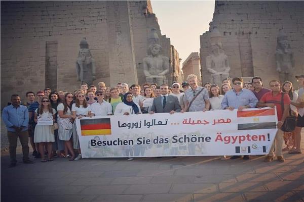 60 طالب الماني يروجون للسياحة المصرية من الاقصر