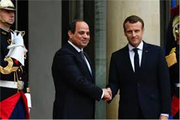 الرئيس السيسي والرئيس الفرنسي- صورة أرشيفية