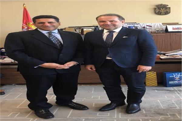  سفير مصر في بلجراد عمرو الجويلي مع نائب رئيس الوزراء الصربي