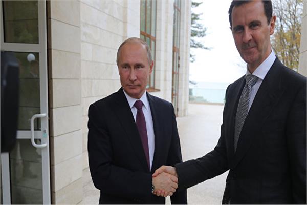 بشار الأسد وفلاديمير بوتين