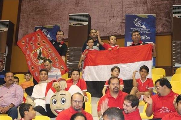 حضور جماهيري من الجالية المصرية ببطولة العالم لكرة السرعة بالكويت