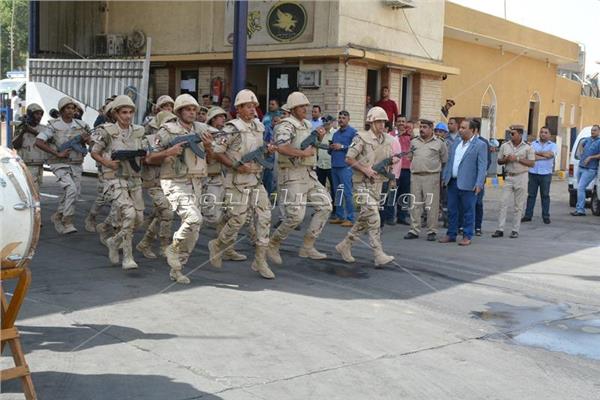 القوات اثناء احباط هجوم الارهابيين خلال سيناريو التدريب