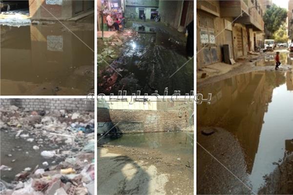 غرق الشوارع بالمياه الملوثة والناقلة للأمراض