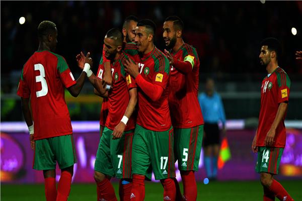 فرحة لاعبي منتخب المغرب بالفوز