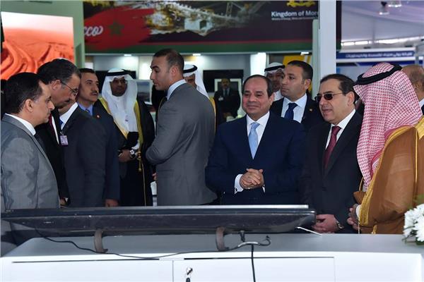 الرئيس عبد الفتاح السيسي خلال افتتاح المؤتمر