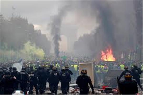 صورة أرشيفية من احتجاجات فرنسا