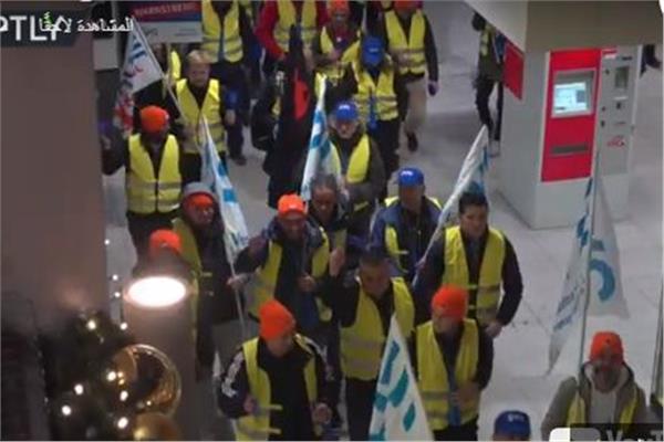 إضراب عمال السكك الحديدية بألمانيا 