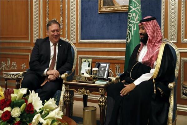 وزير الخارجية الأمريكي مايك بومبيو وولي العهد السعودي الأمير محمد بن سلمان