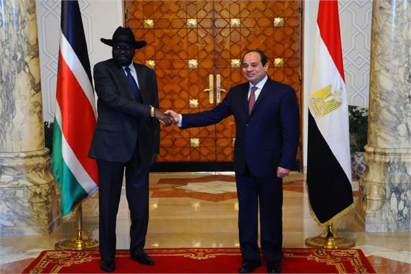 الرئيس عبد الفتاح السيسي وسيلفا كير رئيس جنوب السودان