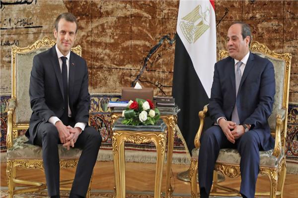 الرئيسان المصري والفرنسي 