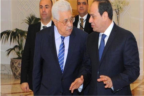  الرئيس عبد الفتاح السيسي والرئيس الفلسطيني محمود عباس أبومازن