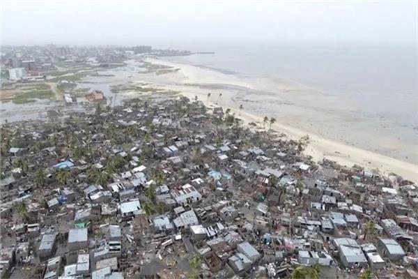 صورة مدينة في بيرا في موزمبيق بعد الإعصار 