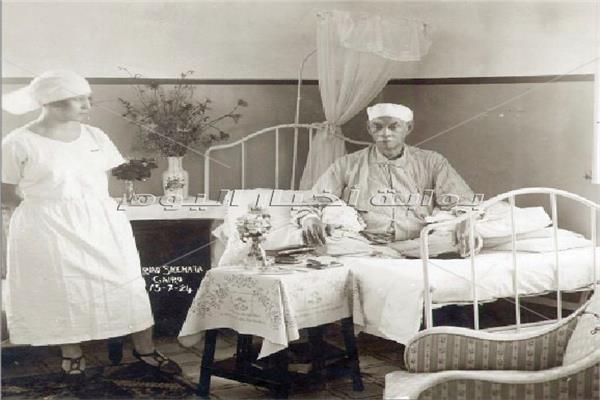 الزعيم سعد زغلول أثناء مرضه