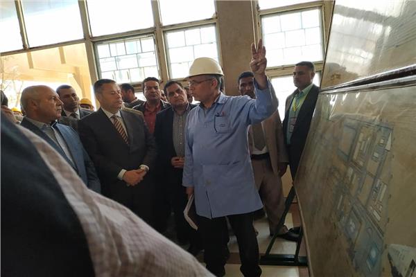 وصول وزير النقل ورش كوم أبو راضي لمتابعة عمليات صيانة