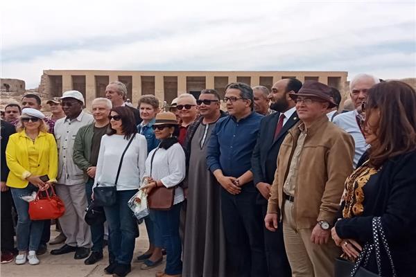 وزير الآثار يفتتح مشروع تطوير منطقة أثار أبيدوس بسوهاج 