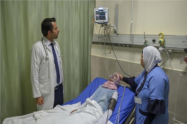 نساء جريحات بمستشفيات سوريا