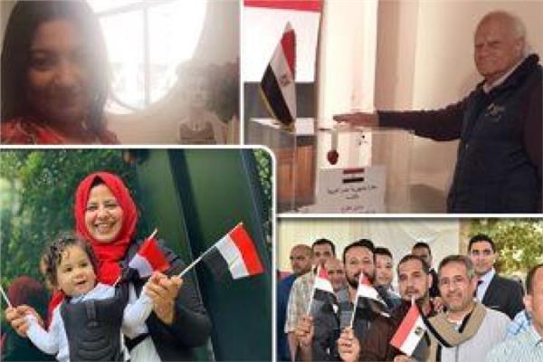 المصريون بالخارج يتوافدون على السفارات والقنصليات لليوم الثانى للاستفتاء