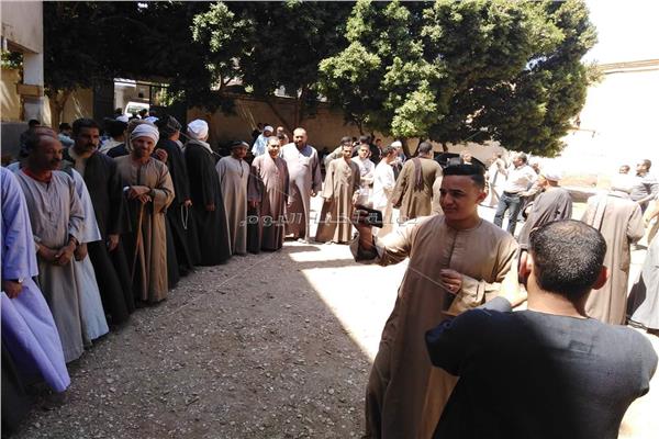 زحام الناخبين على لجان الاستفتاء بسوهاج