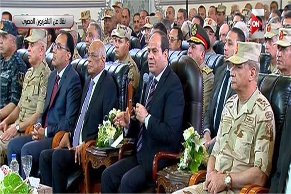 الرئيس السيسي خلال كلمته في افتتاح أنفاق الإسماعيلية