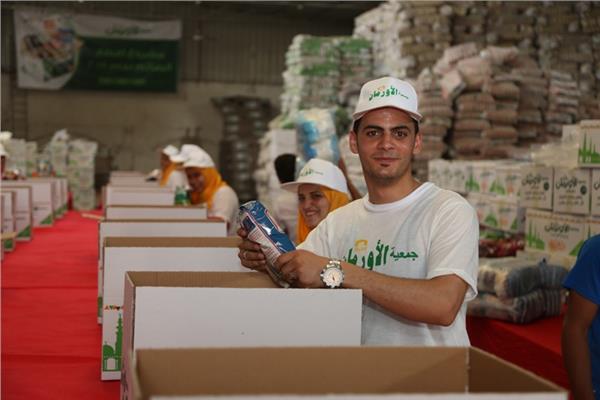 الأورمان توزع كراتين مواد غذائية على 15 ألف أسرة في قرى ونجوع الغربية