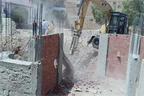 حملة إزالات البناء المخالف في أسيوط 